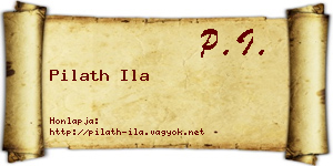 Pilath Ila névjegykártya